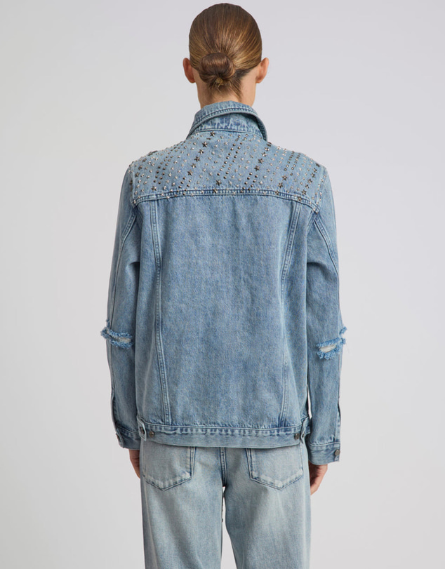 ONE TEASPOON - 25th Anniversary Limited Edition Trucker Studded Denim Jacket - Salty Dog