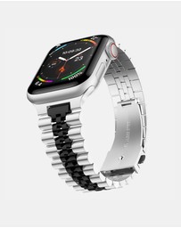 Friendie - Stainless Steel Link Bracelet Band - The Perth - Apple Watch Compatible
