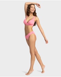 Roxy - Womens Rib Roxy Love The Roller Bikini Top