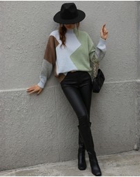 Esther & Co - Illeana Knit - Sage Print