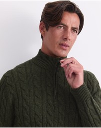 Sportscraft - Cable Knit Quarter Zip