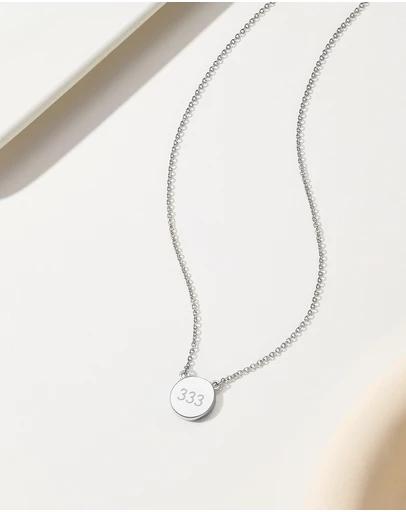 Mestige - Angel Number Necklace 333 - Silver Plated
