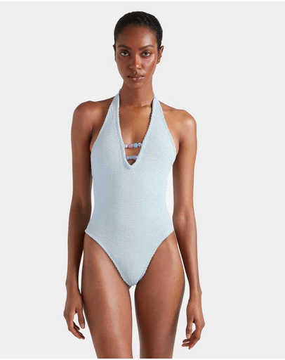 Hunza G - Adriana Beaded Swimsuit