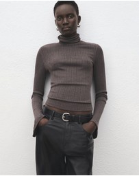 M.N.G - Turtleneck Sweater With Flared Sleeves