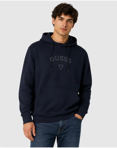 GUESS - Textured Patch Logo Hoodie