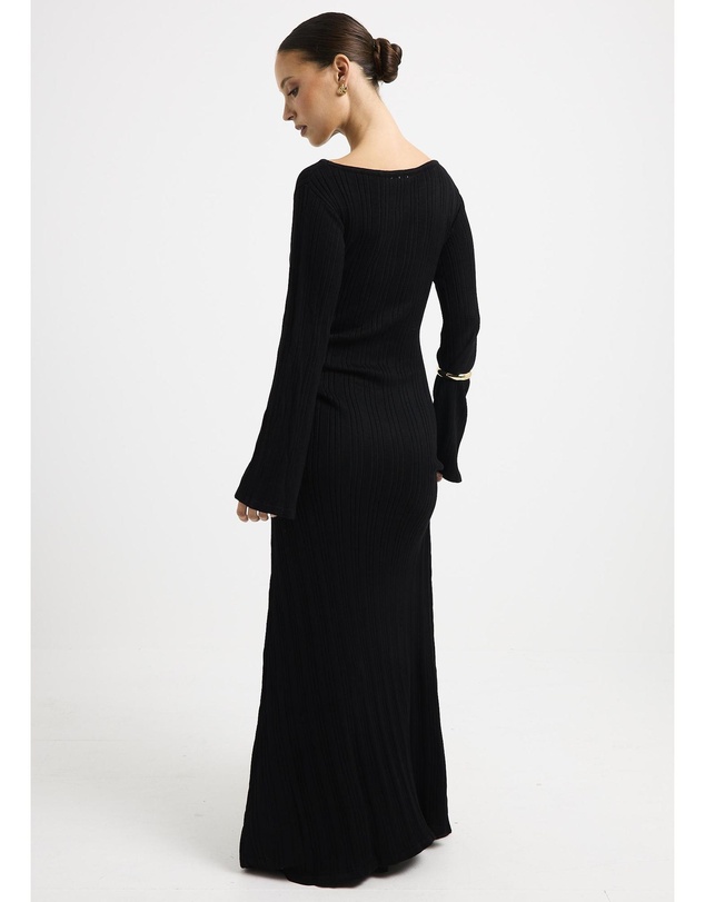 Subtitled - Peyton Off Shoulder Knit Maxi Dress