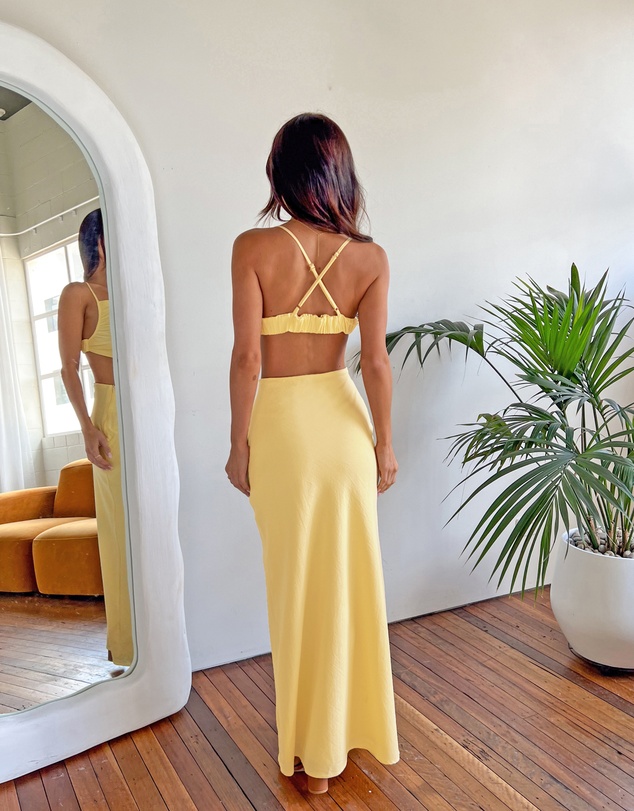 Beginning Boutique - Cindy Yellow Maxi Dress