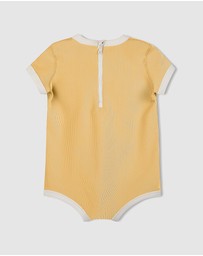 Zulu & Zephyr Mini - Mini Stripe Rib Infant Onesie - Babies-Kids