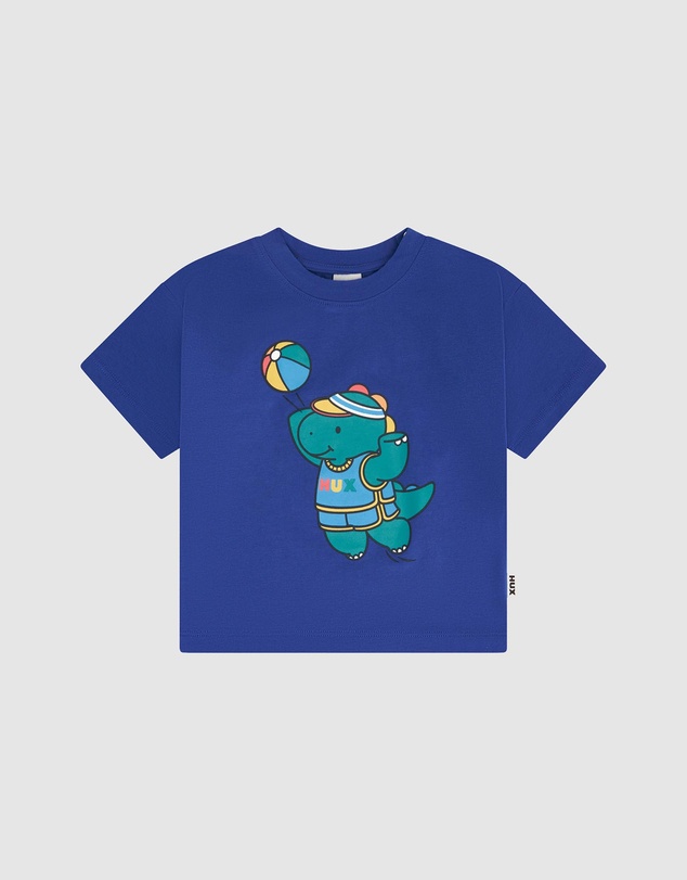 Huxbaby - Beach Volleyball Dino Drop Shoulder Tee - ICONIC EXCLUSIVE - Babies-Kids
