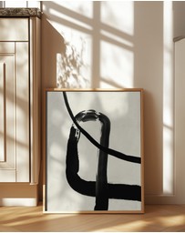 Olive et Oriel - Black Strokes No 5 by Treechild Art Print