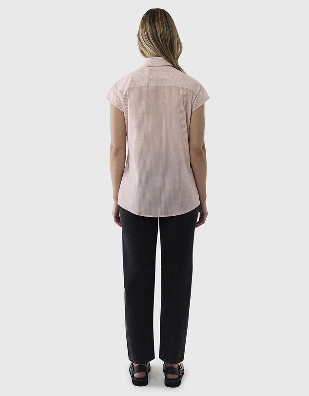 Farage - Cap Sleeve Stripe Shirt