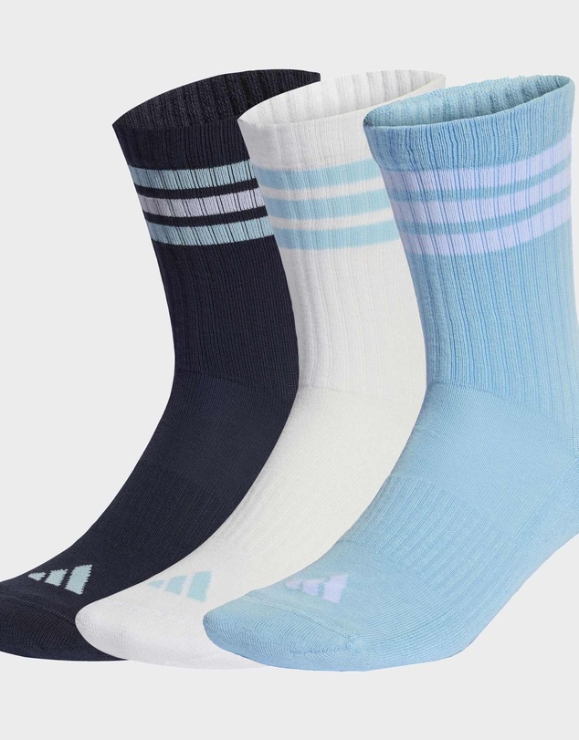 adidas Performance - 3-Stripes Cushioned Crew Socks 3 Pair Pack Unisex