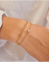 Ania Haie - Ania Haie Gold Sparkle Heart Bracelet