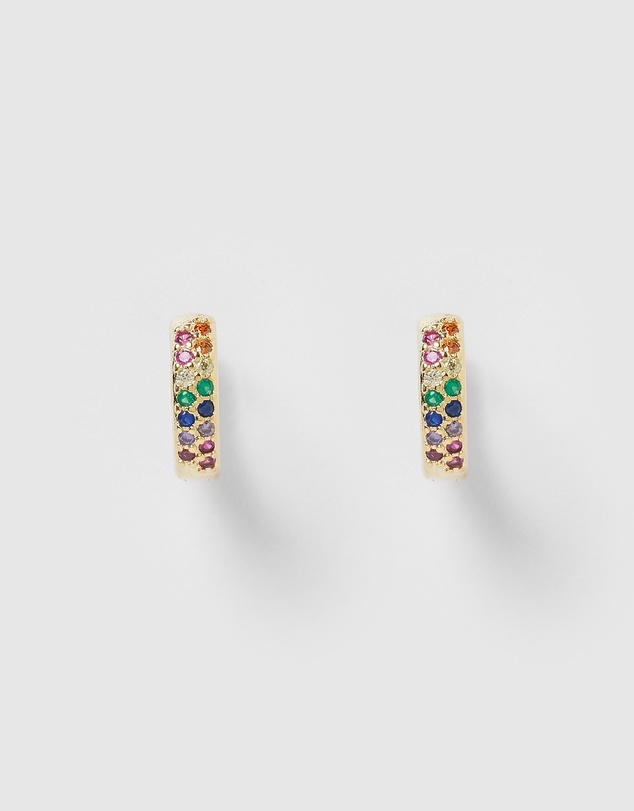 Izoa - Rainbow Huggie Earrings