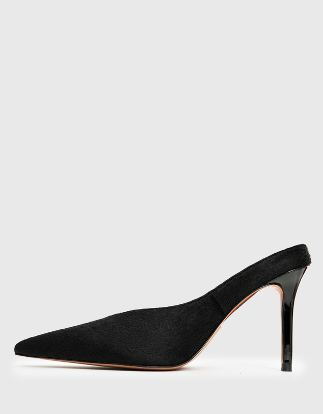 Betts - Matcha Leather High Stiletto Mules