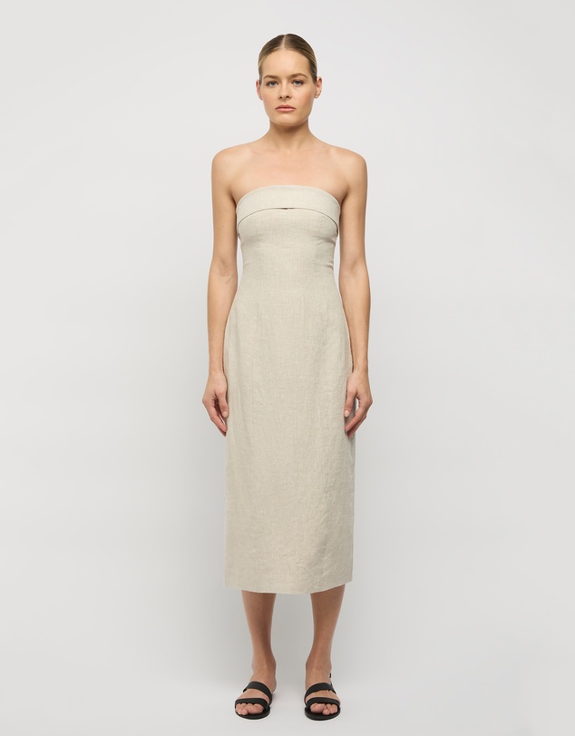 FRIEND of AUDREY - Jill Linen Midi Dress