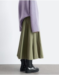 & Other Stories - Drawstring A-line Midi Skirt