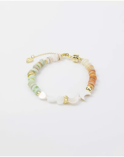 Wanderlust + Co - Aura Beaded Gold Bracelet