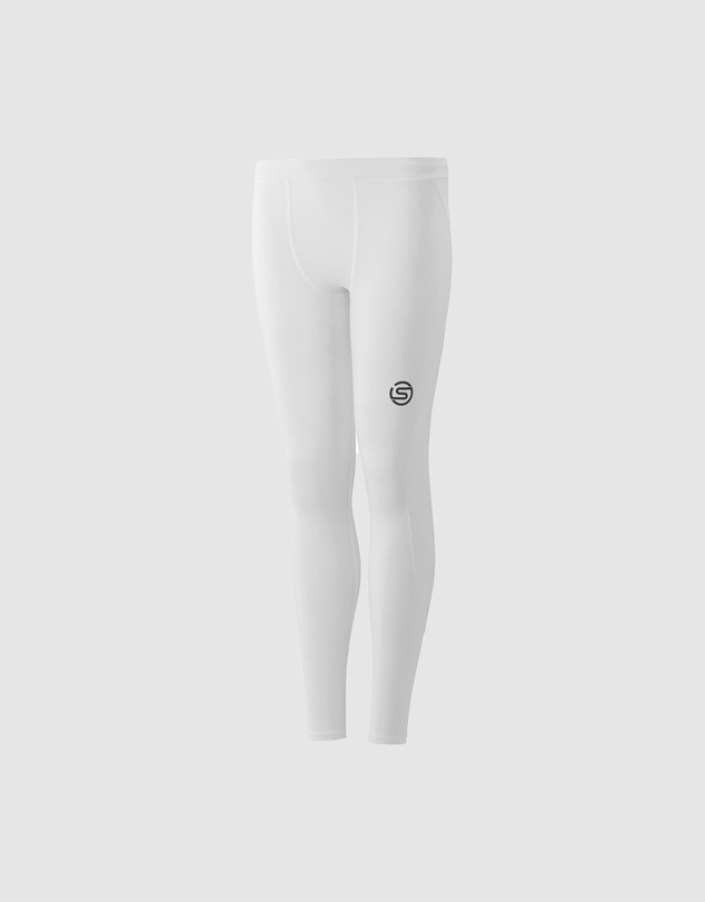 SKINS - Youth Compression Long Tights - White