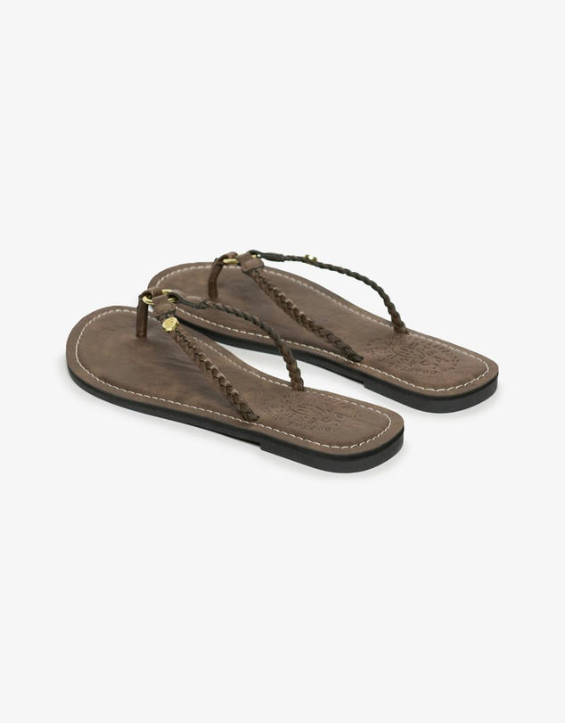 Superdry - Faux Leather Braided Flip Flop