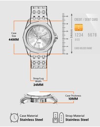 Diesel - Stinger Silver Tone Analogue Watch