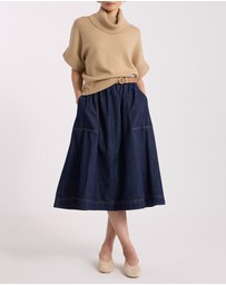 David Lawrence - Mateo Denim Midi Skirt