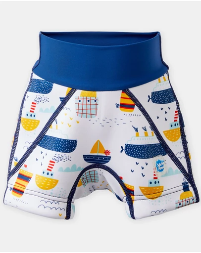 Splash About - Splash Jammer Reusable Swim Nappy & Liners Bundle - Tug Boats