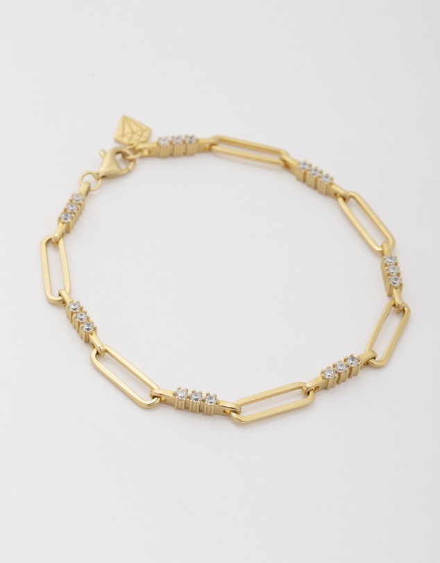 Wanderlust + Co - Link Topaz 14K Gold Vermeil Bracelet