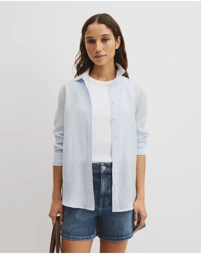 Country Road - Classic Linen Stripe Shirt