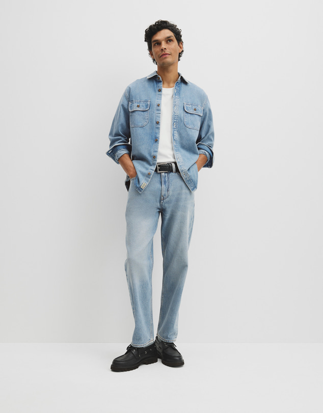 Country Road - Long Sleeve Regular Workwear Denim Over-shirt