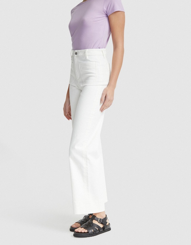 Oxford - Alexa Patch Pocket Wide Leg Jeans