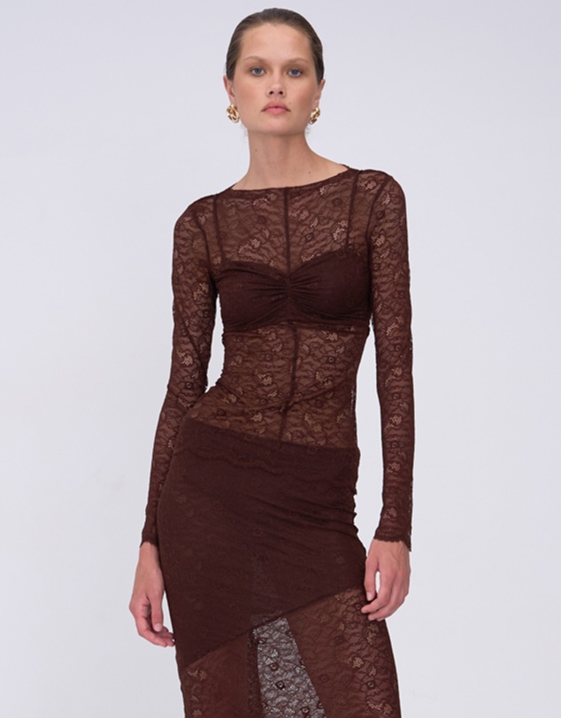 Suboo - Paris Long Sleeve Top with Built in Bralette