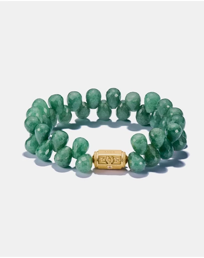 THOMAS SABO - THOMAS SABO Green Bead Bracelet Two-Row
