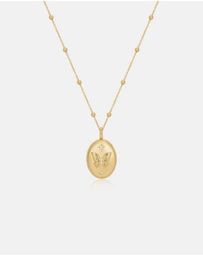 Ania Haie - Gold Butterfly Locket Necklace
