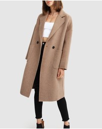 Belle & Bloom - Publisher Double-Breasted Wool Blend Coat