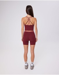 Upstate - Air Sculpt Double Layer Tank - Warm Cherry