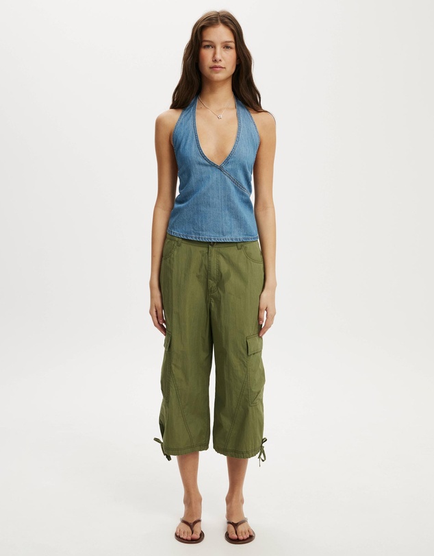 Cotton On - Avery Wrap Denim Top