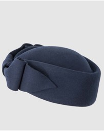 Max Alexander - Felt Navy Pillbox Hat