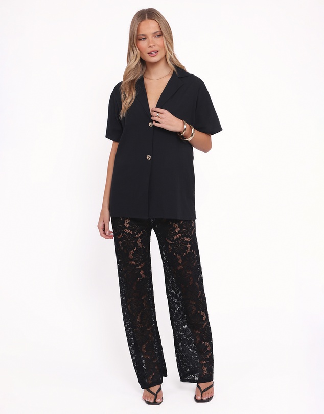 Petal & Pup - Mindy Lace Pant Set - Black