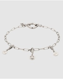 Kuzzoi - ICONIC EXCLUSIVE - Bracelet Male Smiling Face Long Link Chain 925 Sterling Silver