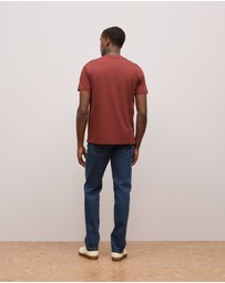 Trenery - Cotton Jersey Crew T-shirt in Auburn