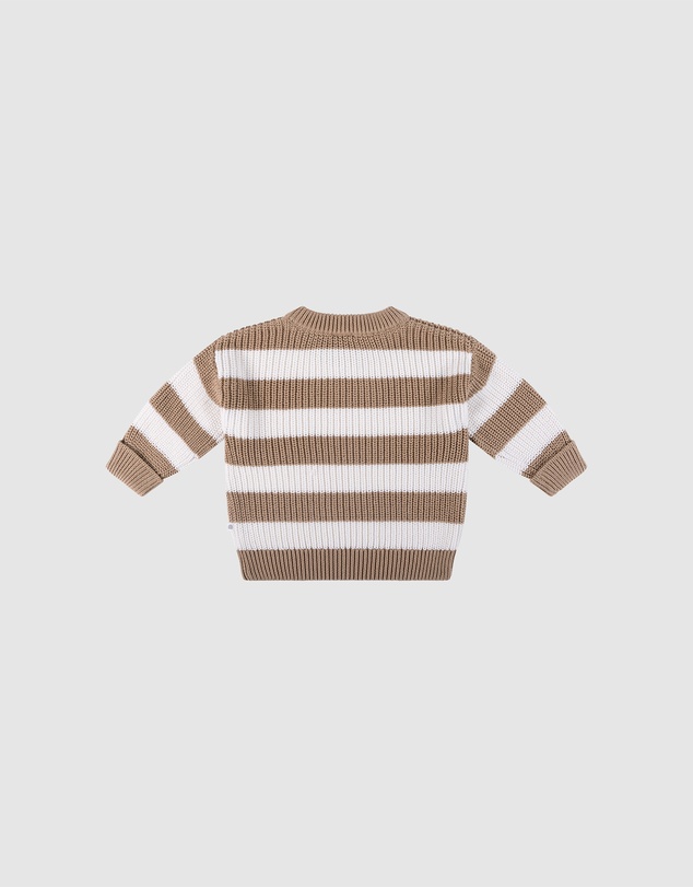 Kynd Baby - Knit Stripe Jumper in Mocha Stripe