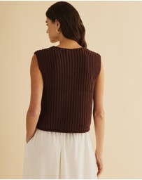 Atmos&Here - Pia Open Knit Vest