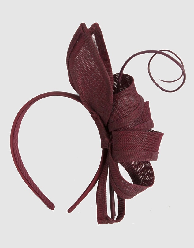 Max Alexander - Wine Bow Fascinator
