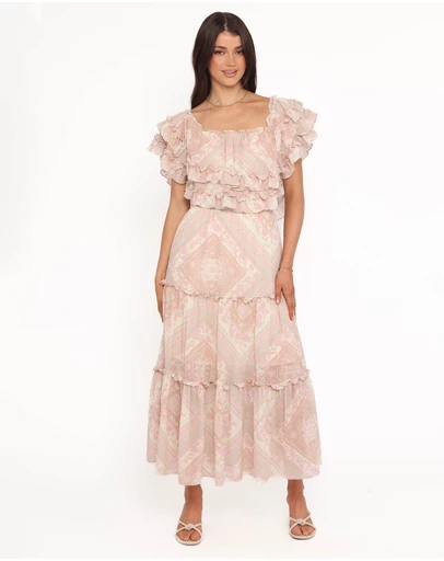Petal & Pup - Lovine Maxi Dress - Sage Paisley