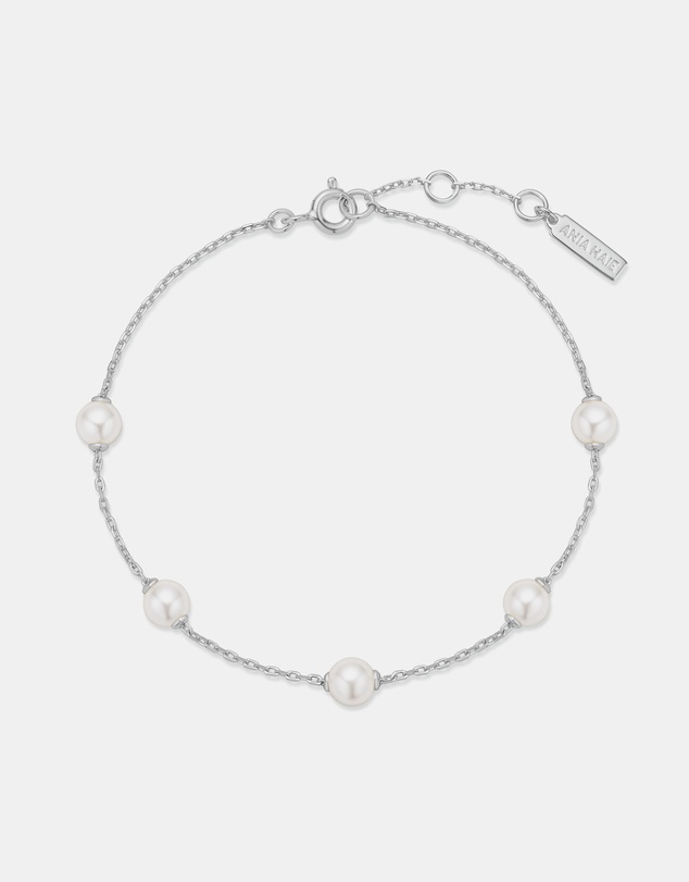 Ania Haie - Ania Haie Silver Pearl Station Bracelet