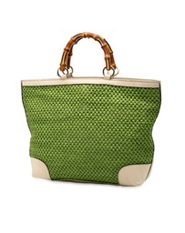 Pre-Loved by Azura Reborn - Pre-Loved Large Raffia Bamboo Shopper Tote