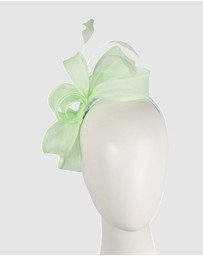 Max Alexander - Organza Mint Racing Fascinator