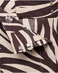 M.N.G - Straight-Leg Zebra-Print Pleated Trousers