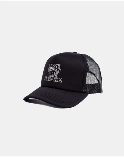 Fallen Footwear - Fallen Footwear Rwtf Hat Flat Visor Printed Logo - Black/White